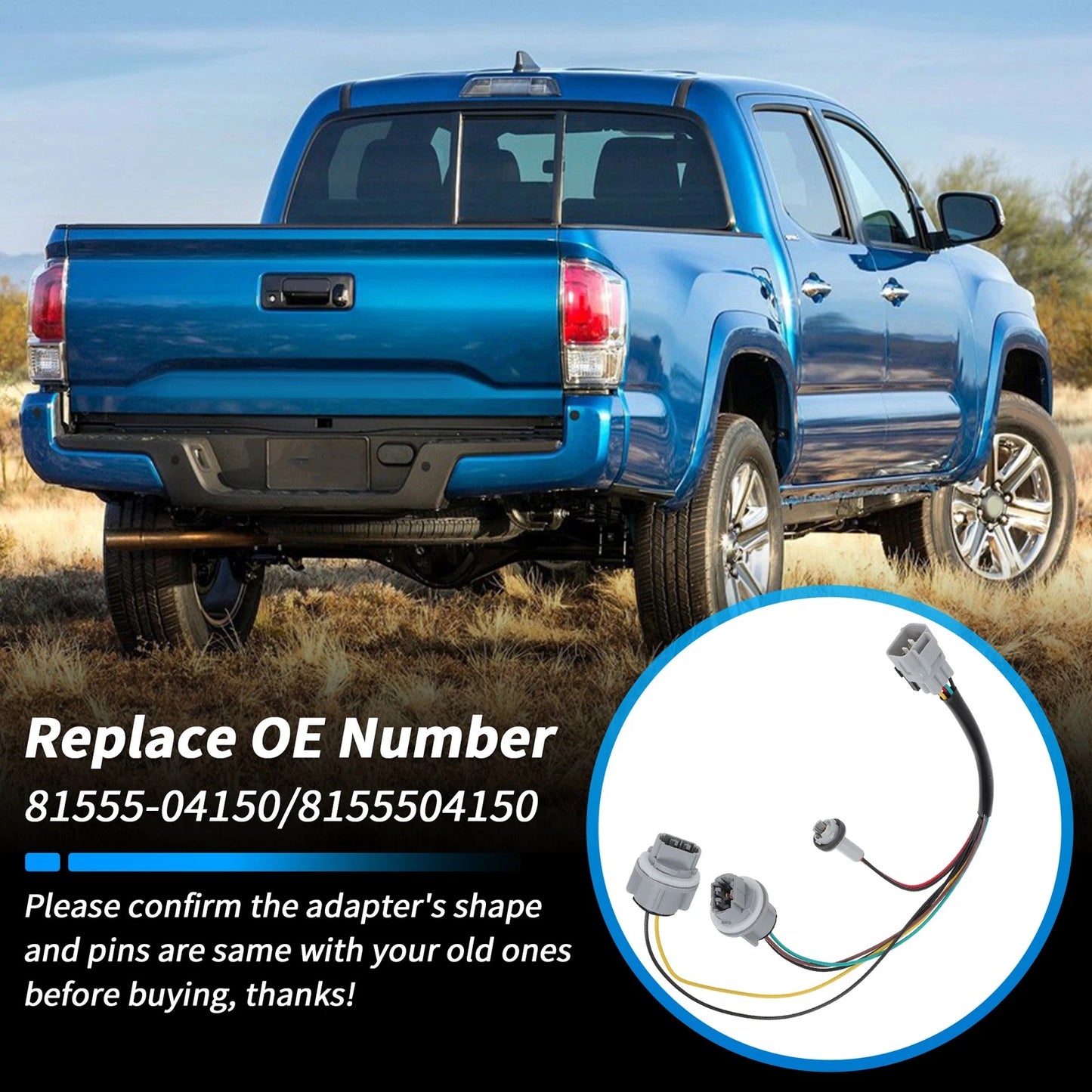 Tail Light Bulb Socket Wiring for Toyota Tacoma (2005–2009,2011–2016)