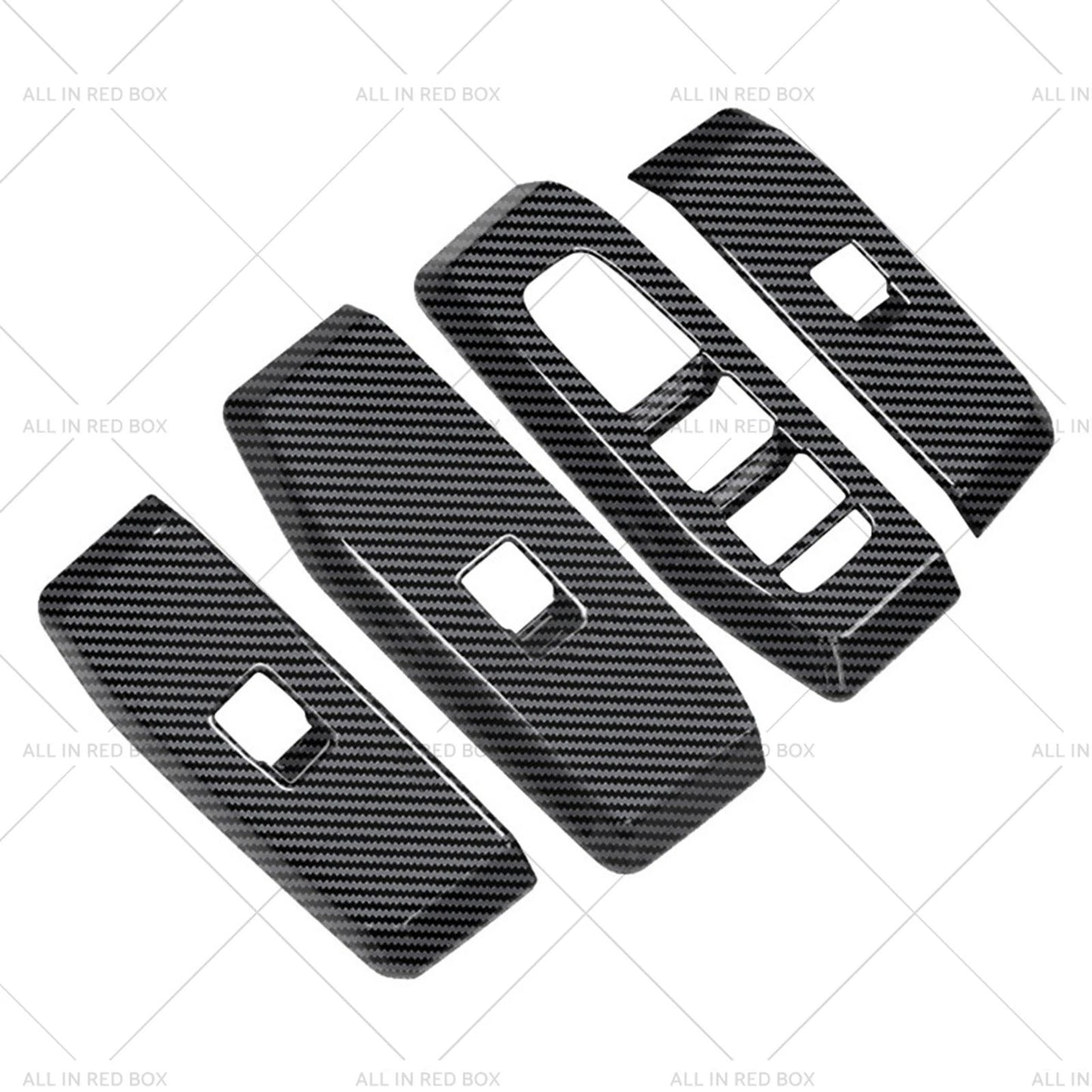 4Pcs Window Lift Panel Trim ABS Carbon Fiber for Toyota Prado LC250 (2024-2025)