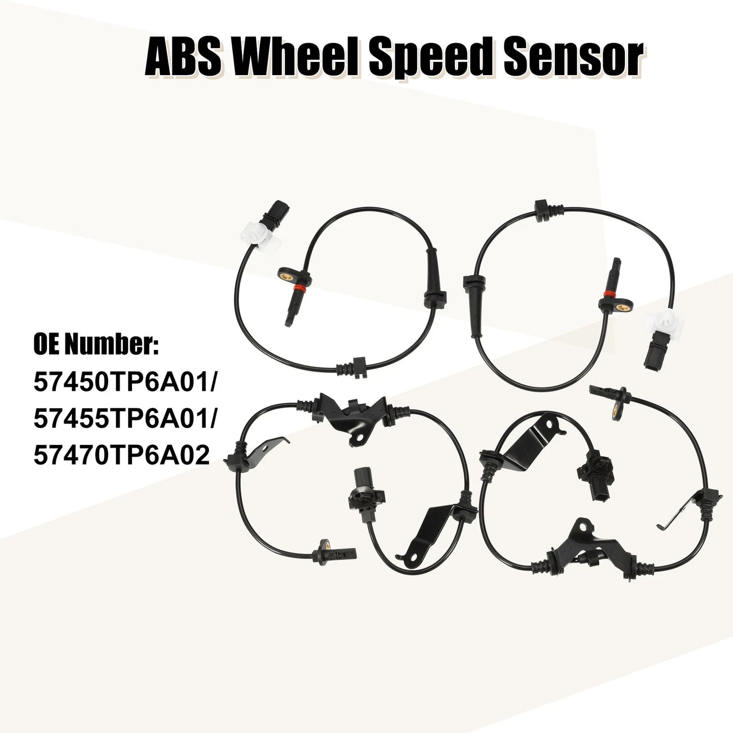 4 x ABS Wheel Speed Sensors for Honda Crosstour (2010-2015)
