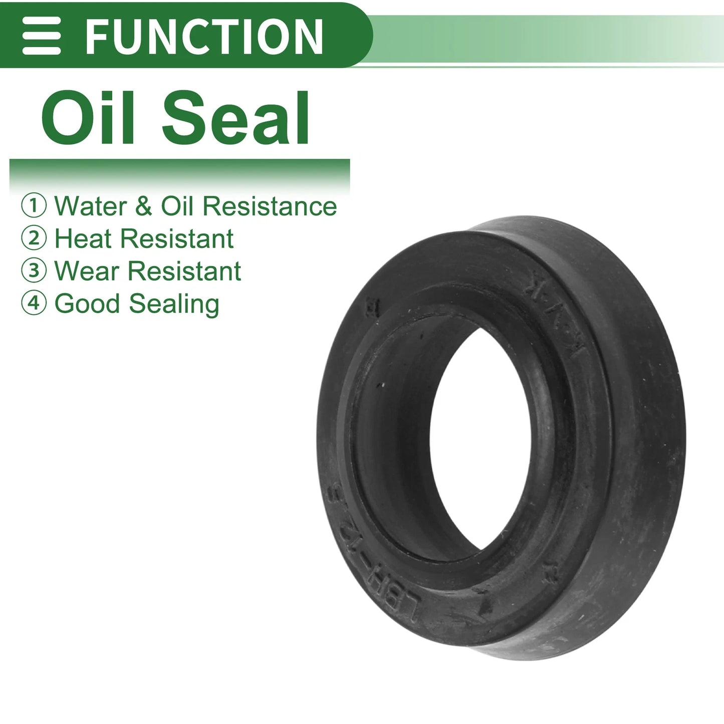 Oil Seal 12.5x20.5x4.5mm Black 5 Pcs Seal Ring Rotary Shaft NBR Rubber