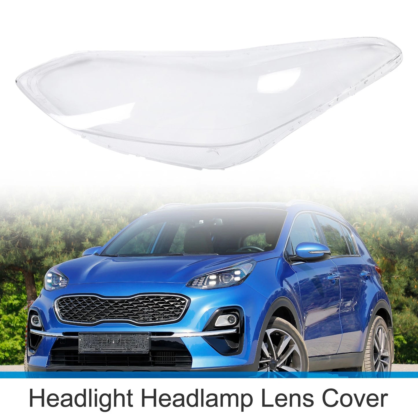 1 x Front Left Headlight Lens Cover for Kia Sportage (2017-2019)
