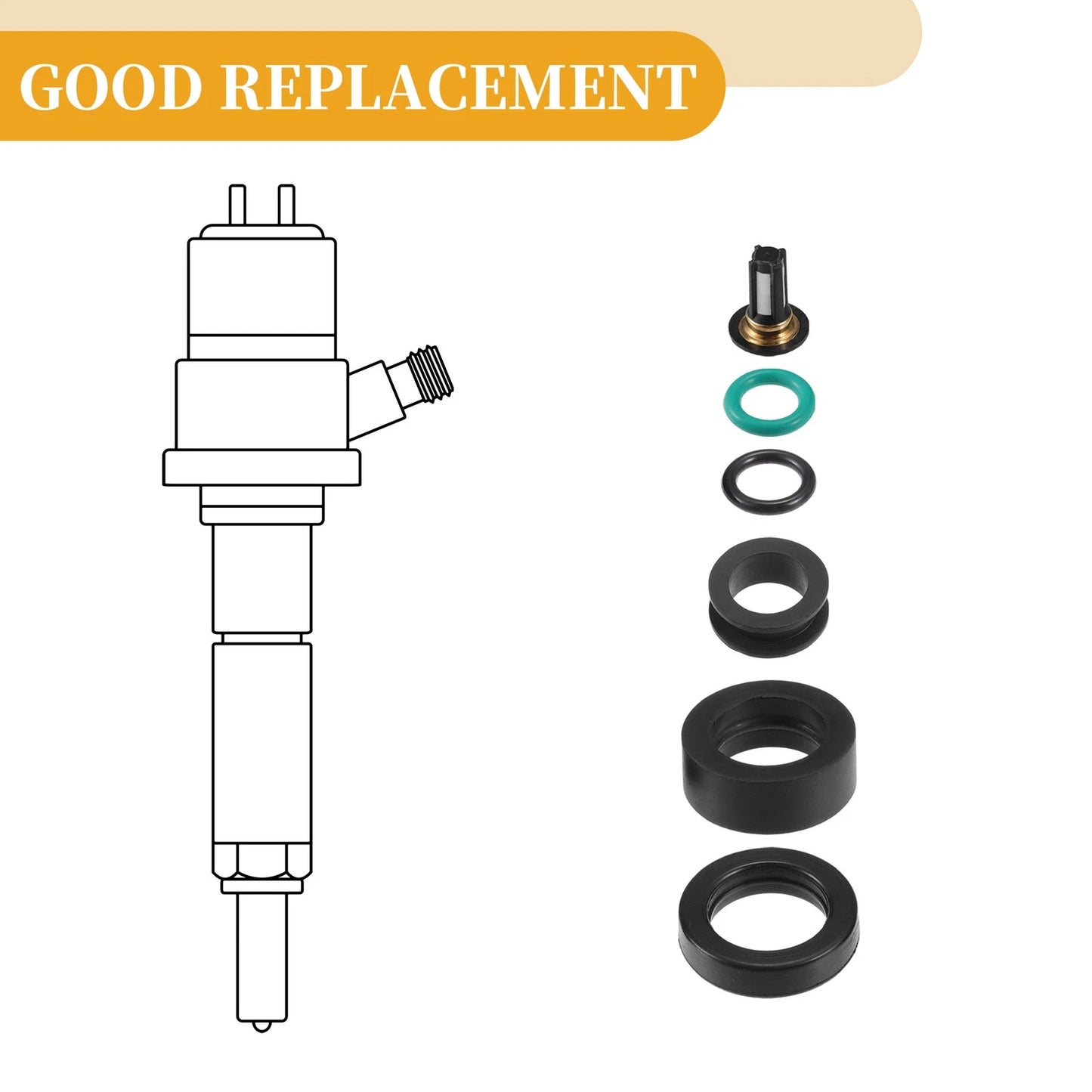 Fuel Injector Seal O Ring for Honda Acura 3.2L 6 x Sets (2001 - 2004)