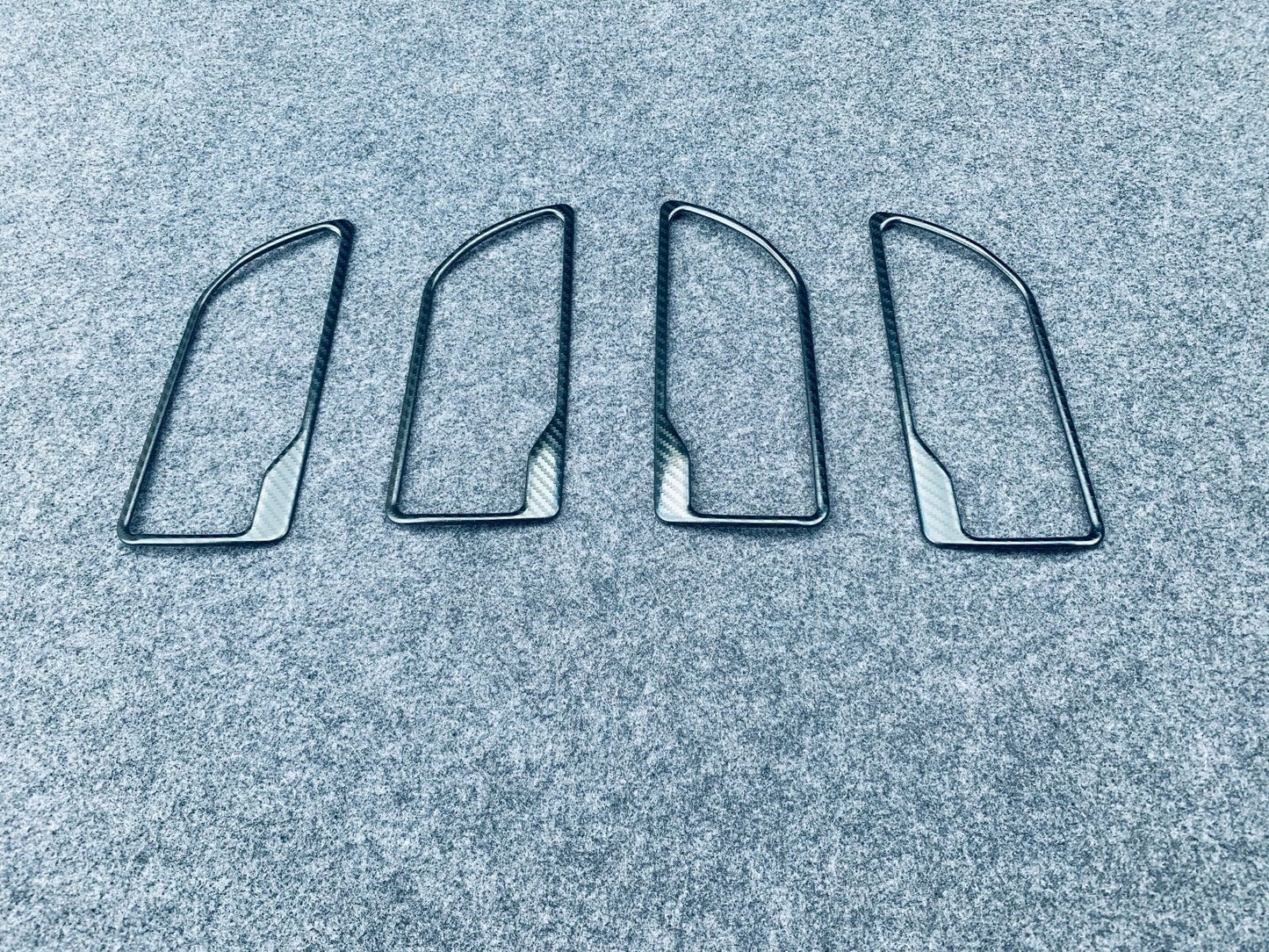Inner Steel Door Handle Carbon Fiber Cover Trim for 2020-2023 Toyota Highlander (2020-2023)