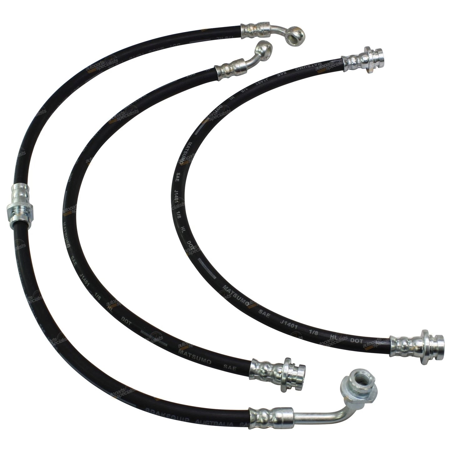 2-3" Rubber Brake Hose / Line Kit for Suzuki Jimny (1998-2017)
