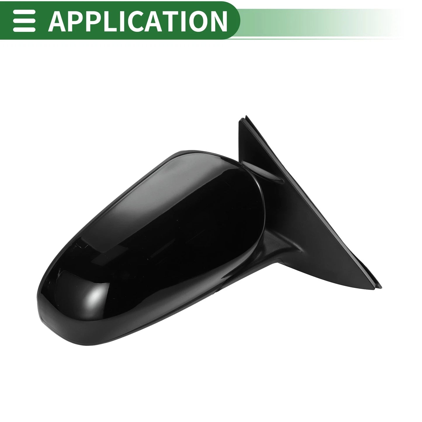 Right Door Mirror / Manual Folding Gloss Black for Toyota Camry