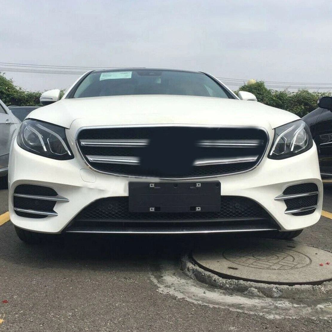 Chrome Fog Light Grille Cover Trims for Benz E-Class W213 S213 C238 A238 (2017-2023)