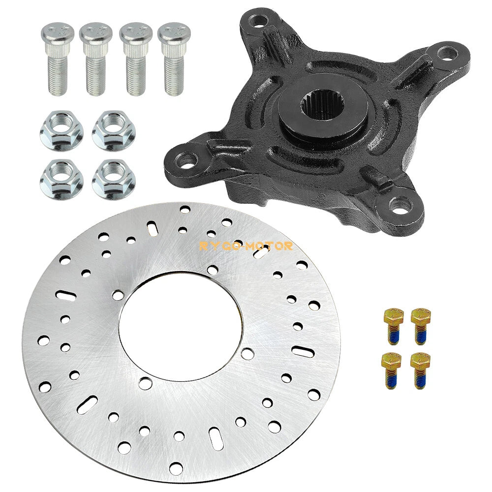 Front Wheel Hub & Studs & Brake Rotor for Polaris Ranger 400-800