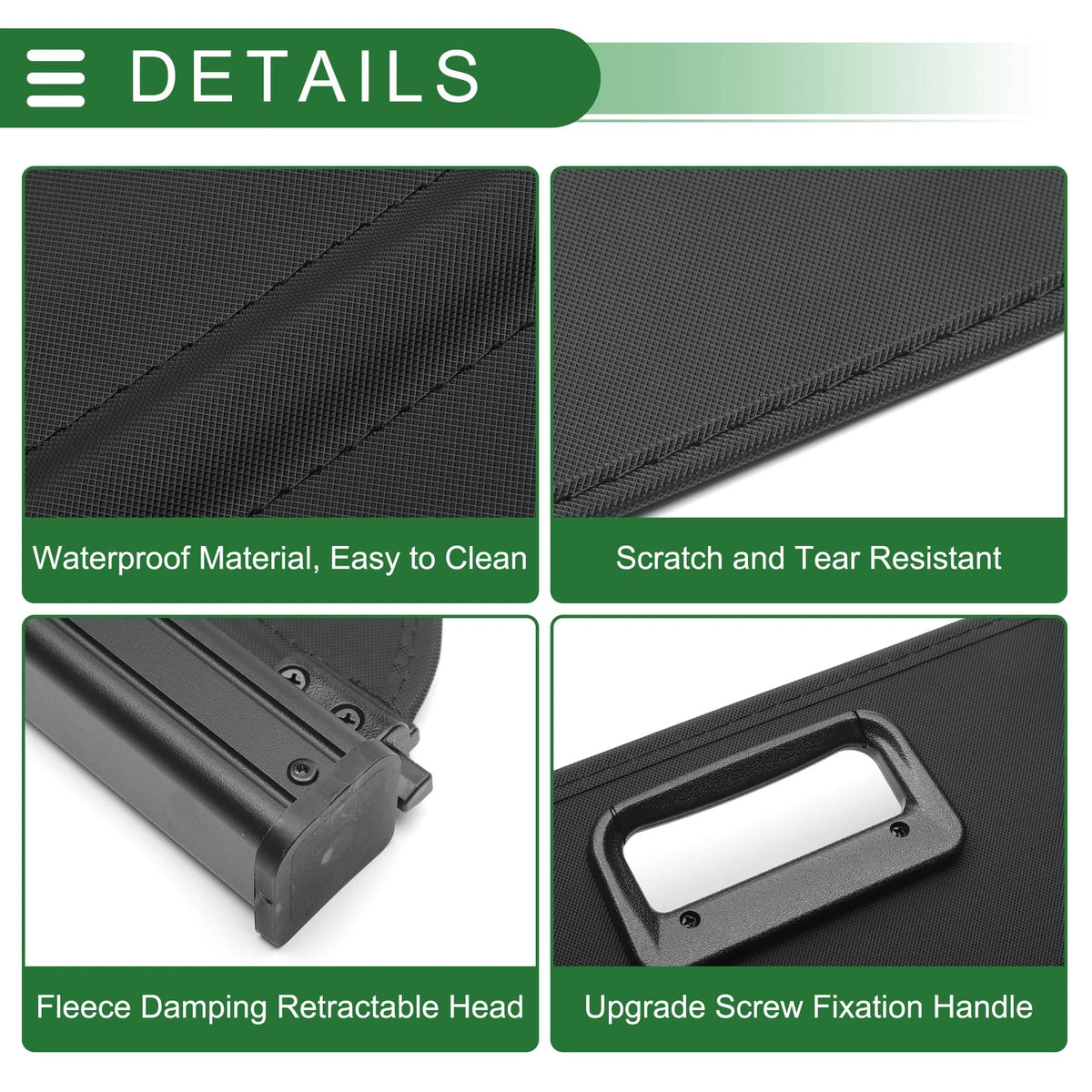 Car Trunk Retractable Cargo Cover for CHEVROLET Trax (2024-2025) Gloss Black