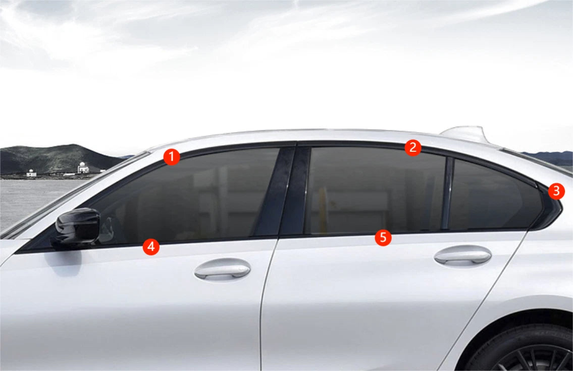 Steel Window Side Molding Cover Trim for BMW 3 Series G20 (2019-2024)
