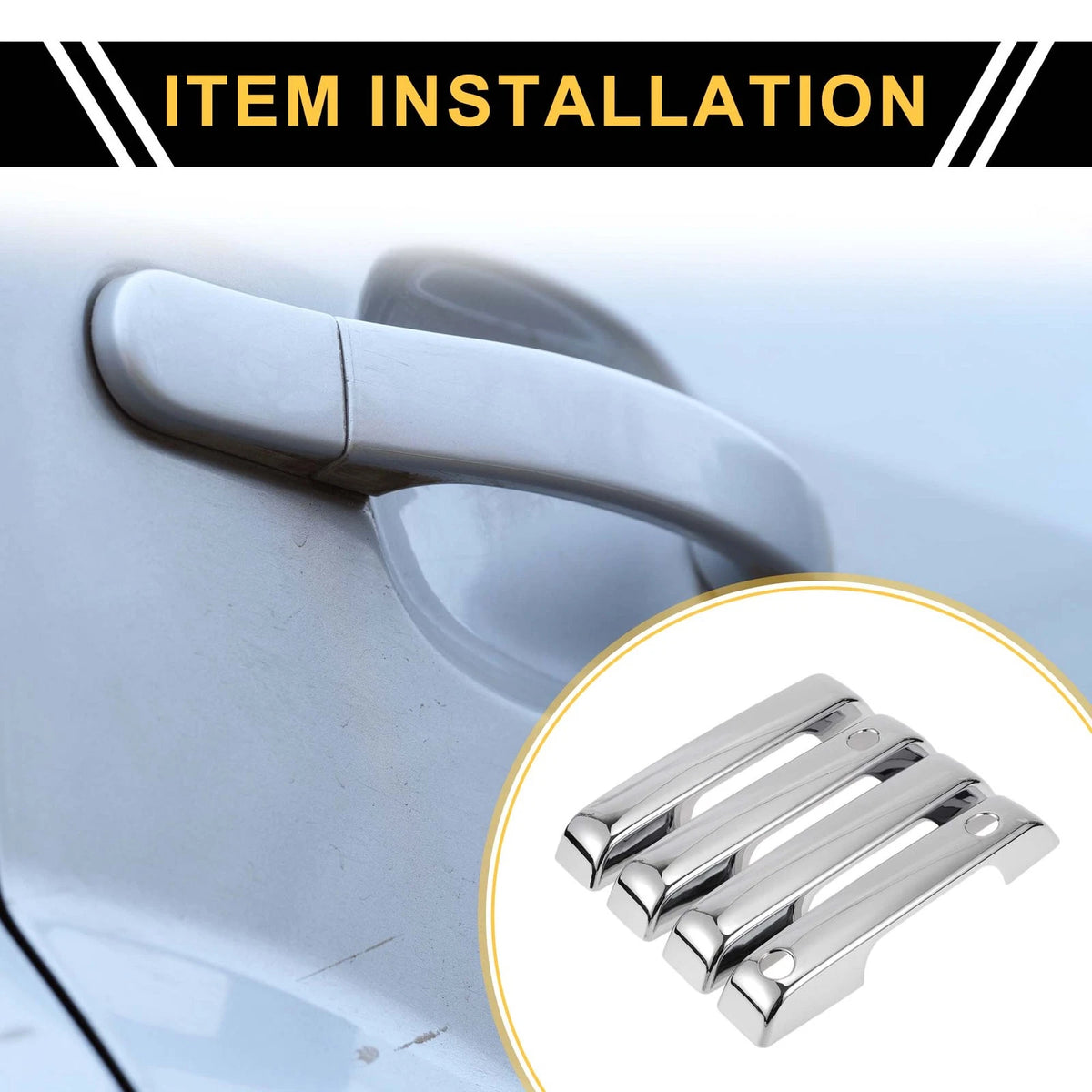 Car Door Handle Protector Set for Ford F-150 (2021-2024) with Smart Key Holes