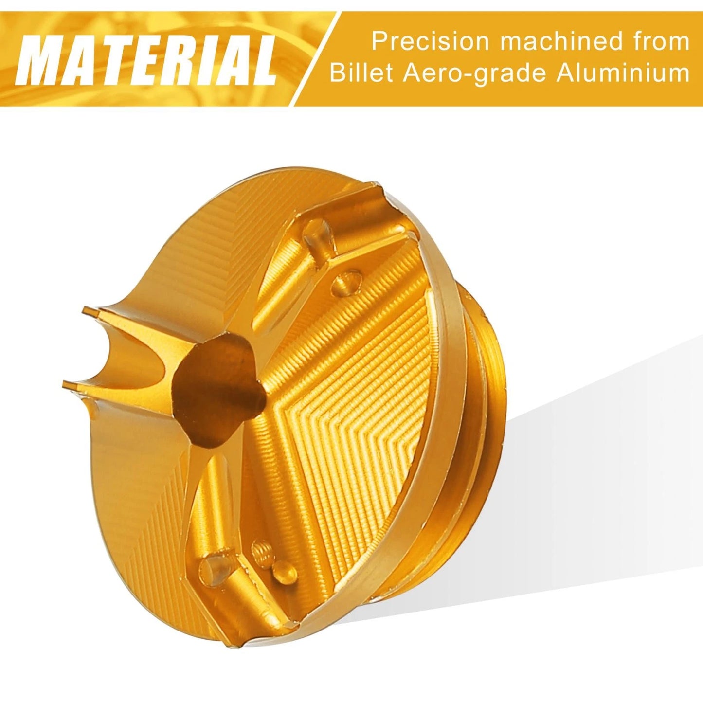 Oil Filler Cap Plug Cover Gold Tone for Yamaha YZF-R6 FZ750 FZ600
