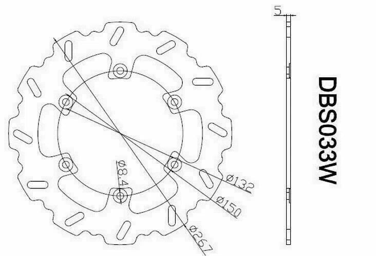Rear Brake Disc for Yamaha XJ 600 900 Diversion XJR 1200 1300 (1983-2011)