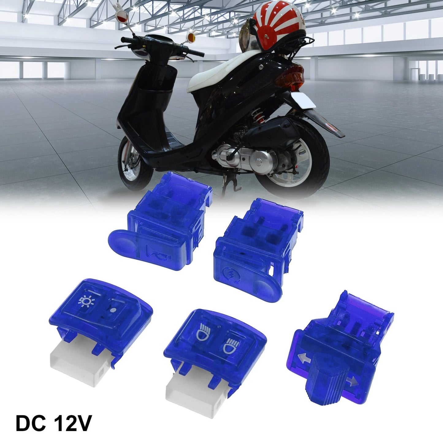Handlebar Switch Set for Honda Motorcycle - Blue