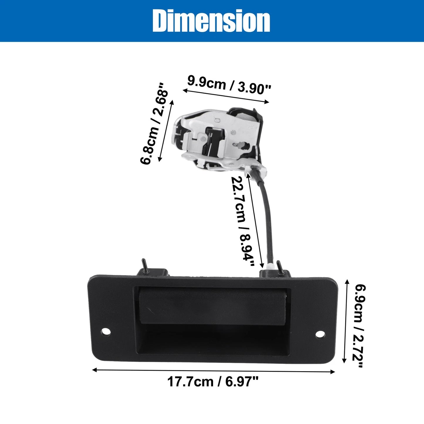 Rear Left Tailgate Lock Actuator & Handle for Ford Excursion (2000-2005)