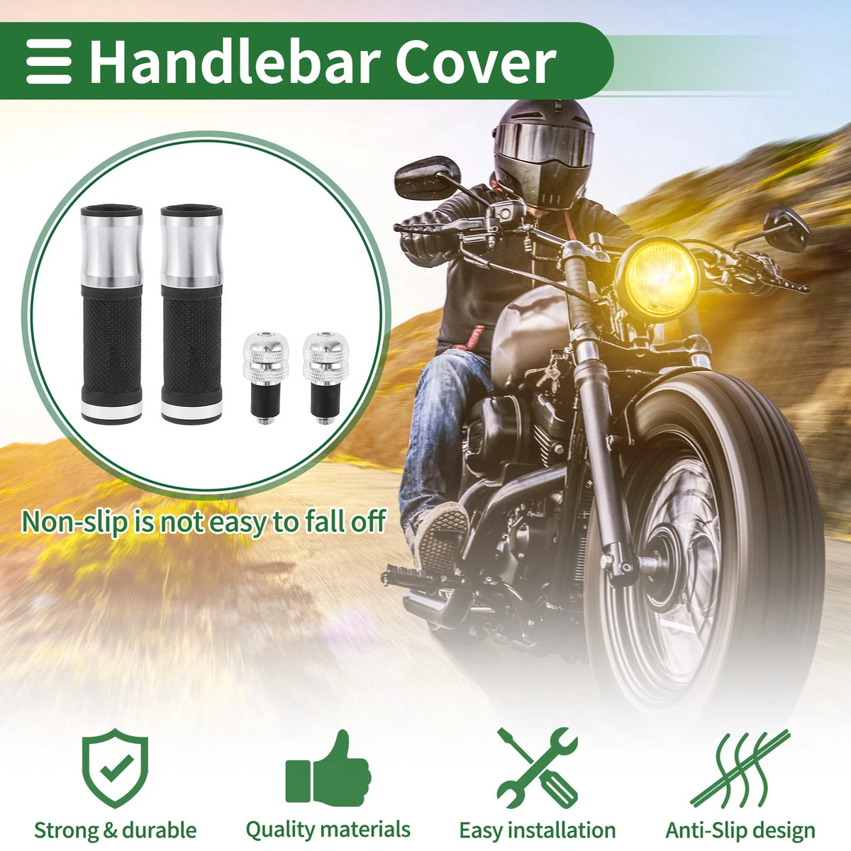 Grips / 7/8" 22mm / Motorcycle Hand Grips Cover Set for Motorcycle