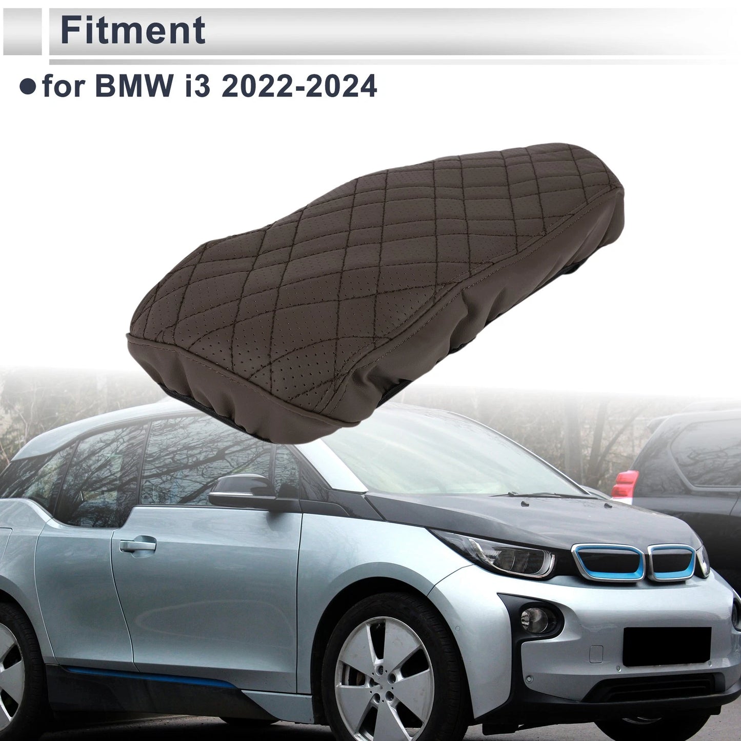 Car Center Console Cover for BMW i3 Deep Brown (2022-2024) 1 x Pc