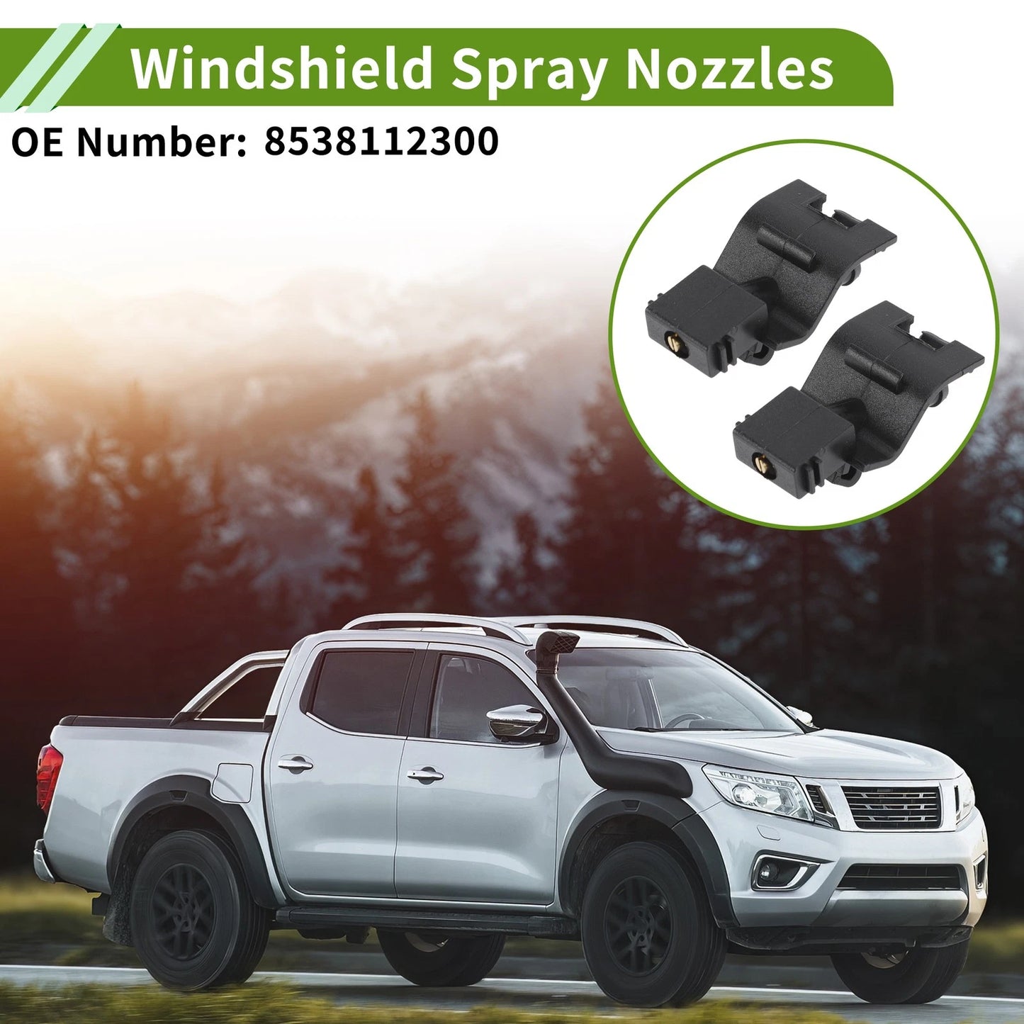Windshield Washer Nozzle / 1 Set / Nozzle With Hose Connector for Toyota