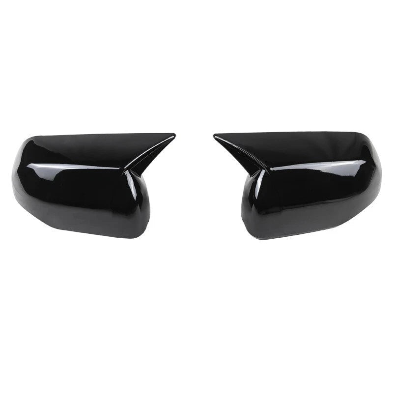Glossy Black Ox Horn Rearview Mirror Lid Cover Trim for Toyota Tundra (2021-2022)