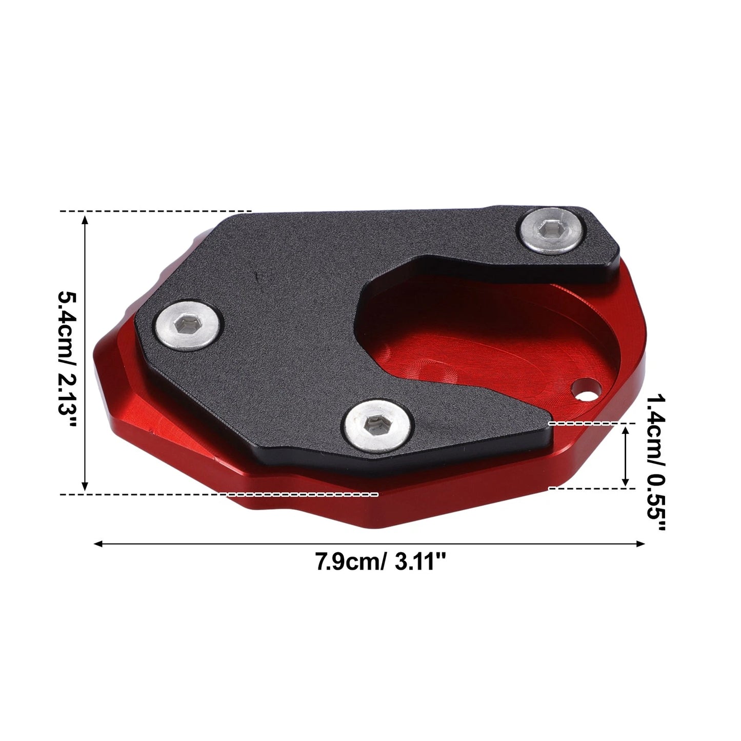 1 Set Kickstand Pad Replacement Red for KAWASAKI Z900RS (2018–2022)