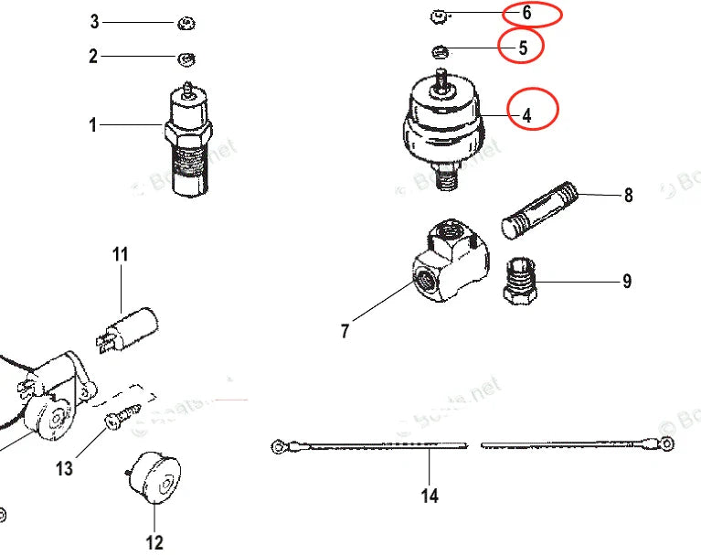Low Oil Pressure Sender Sensor for Mercruiser 4.3 5.0 5.7 (1986-2009)