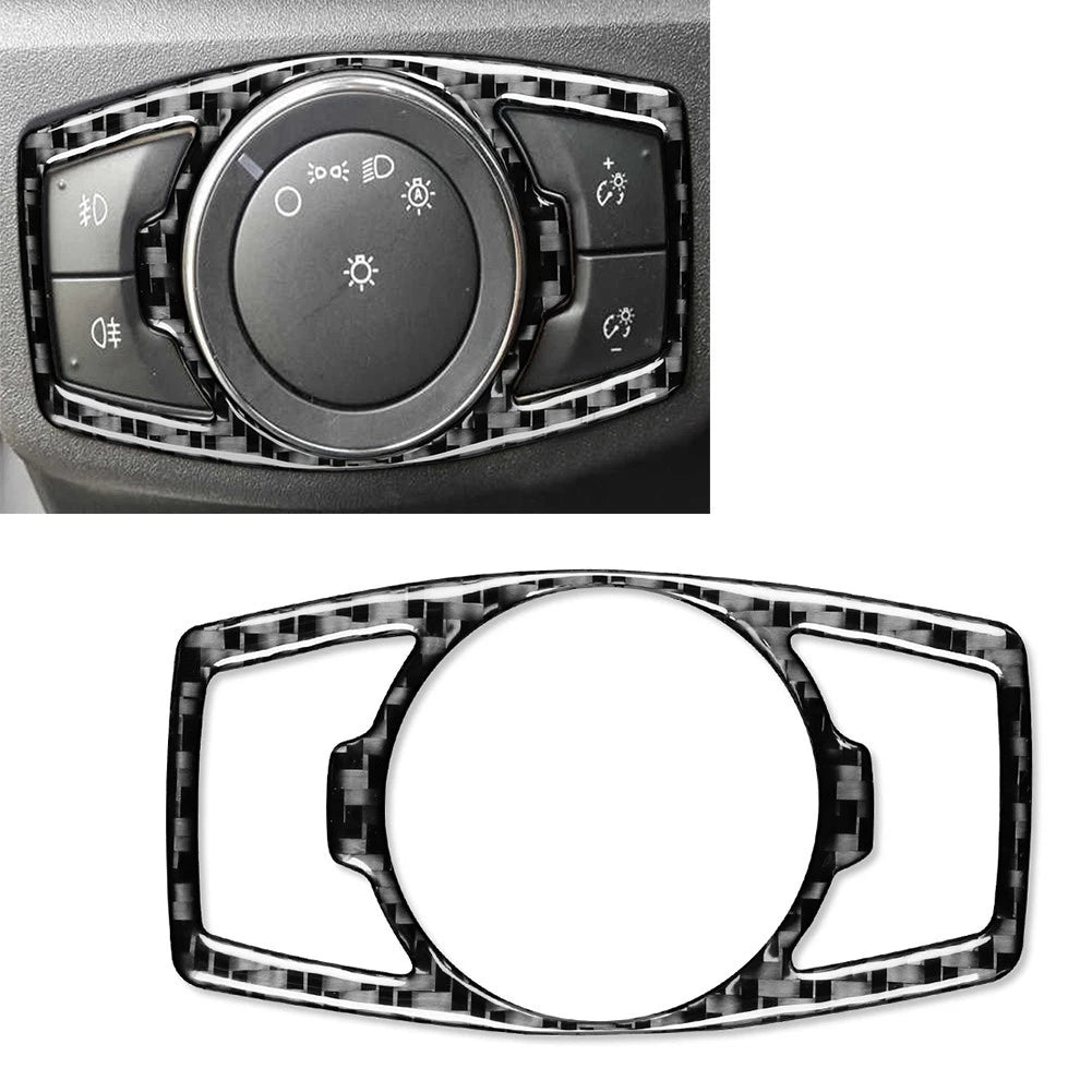 Headlight Switch Control Panel Trim for Ford Mondeo 2013-2019 Carbon Fiber