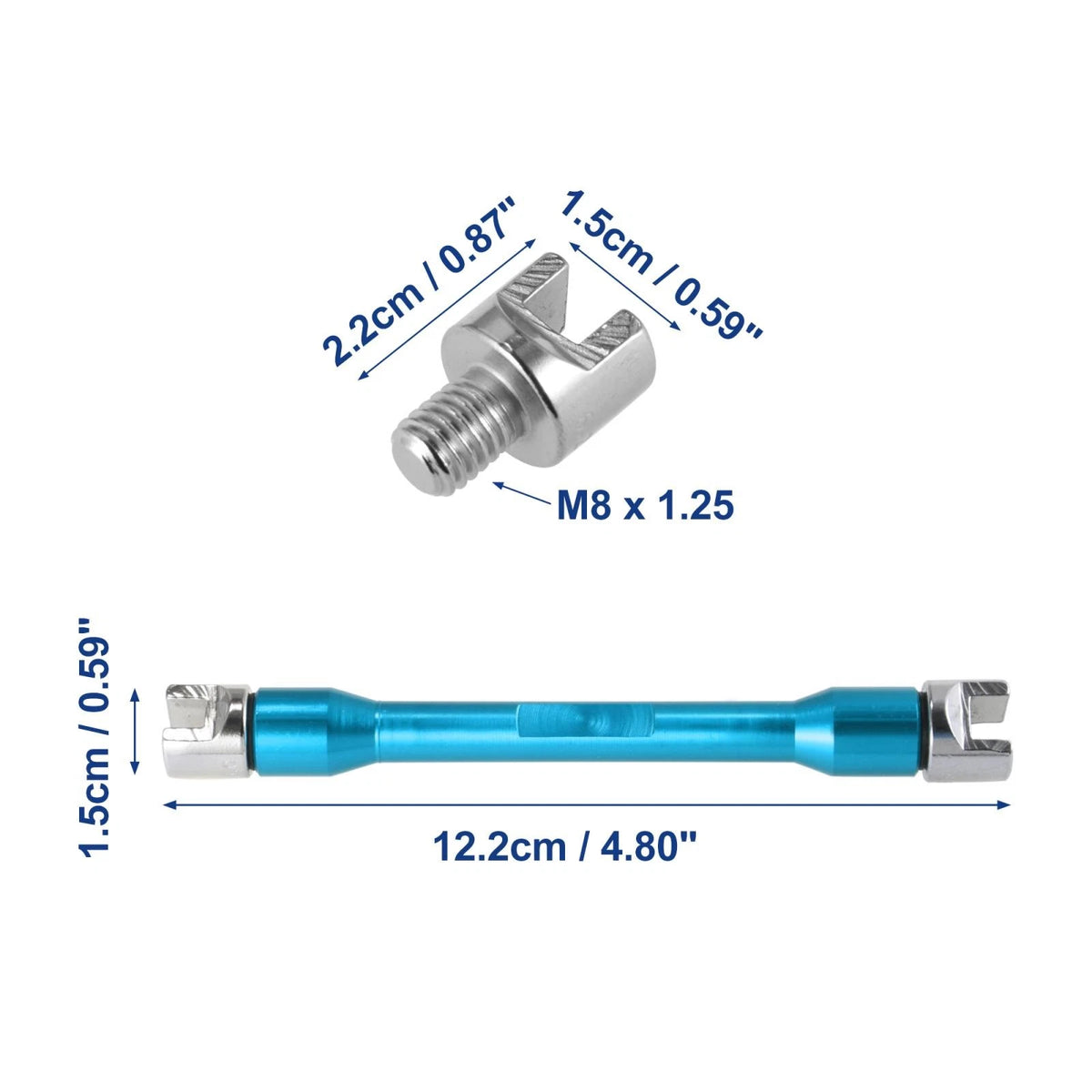 5.0-6.8 Wheel Spoke Wrench CNC Spanner Repair Tool Blue for Universal Motorcycle