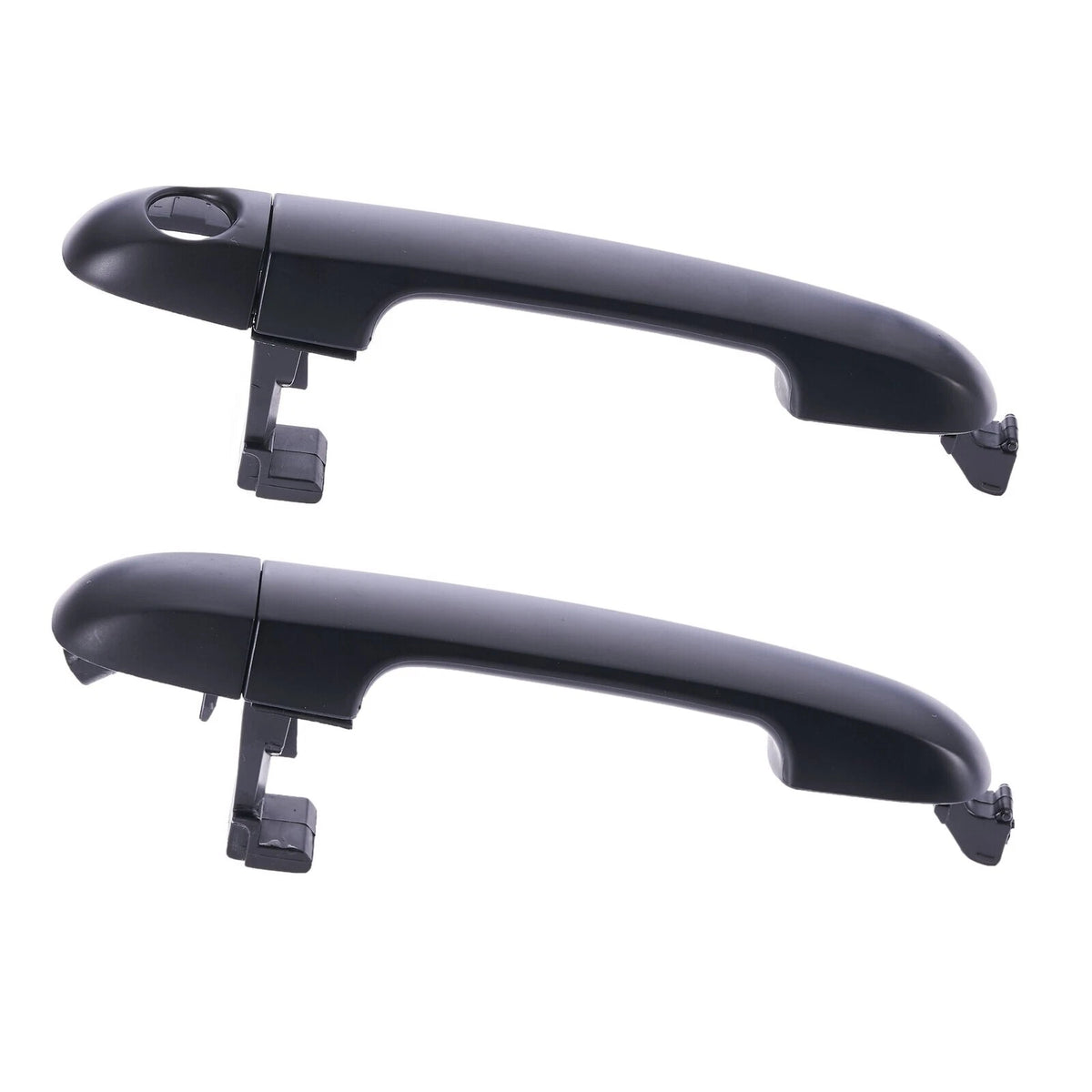 Set of 2 Front Left & Right Door Handles Outer Black for Hyundai i30 (07-12)