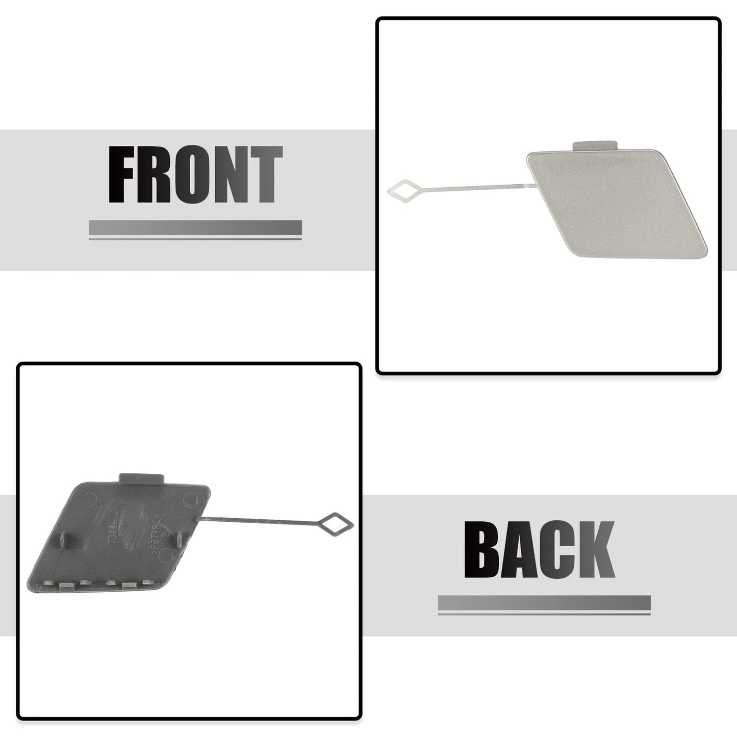 Tow Hook Cover Front Bumper for BMW 5 Series F10 F11 528i 535d 535i Gray