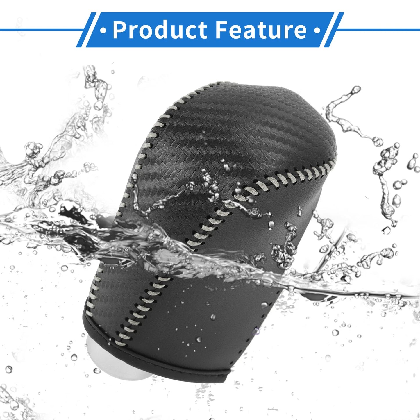 Car Gear Shift Knob Cover for Nissan Altima (2019-2024) Black Carbon Fiber