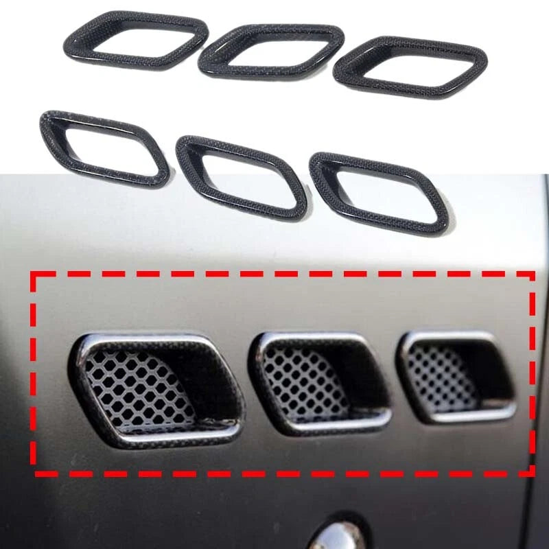 Carbon Fiber Front Fender Side Vent Cover Trim for Maserati GranTurismo GC 08-19
