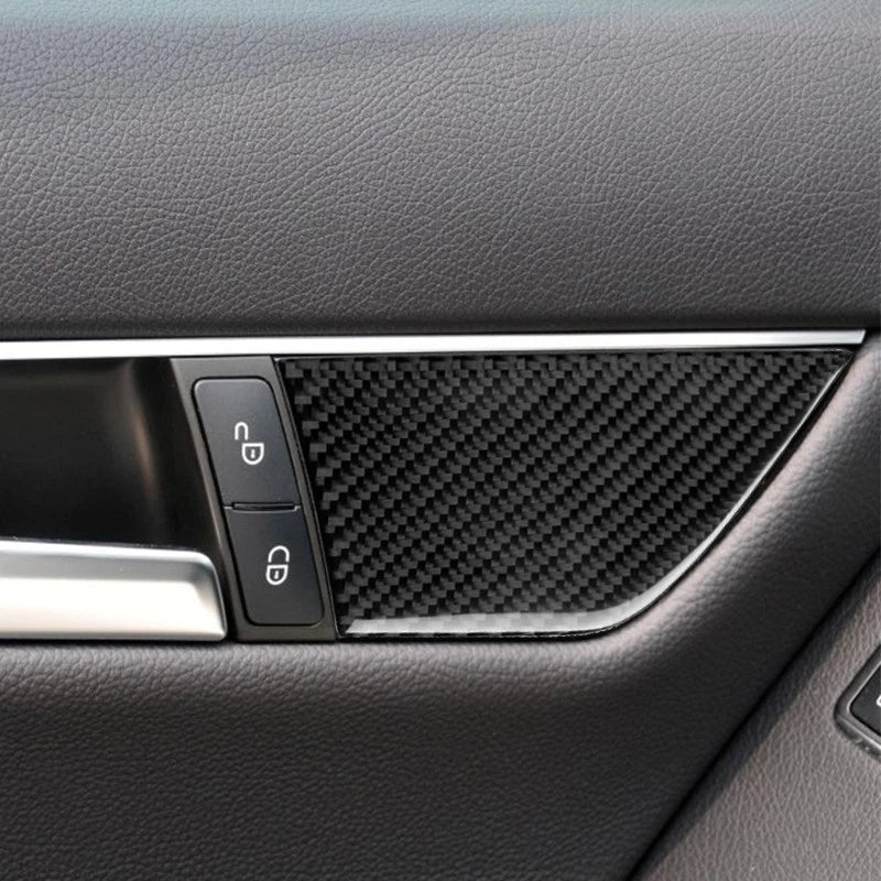 Carbon Fiber Door Panel Covers for Mercedes Benz C Class W204 (2007-2014)