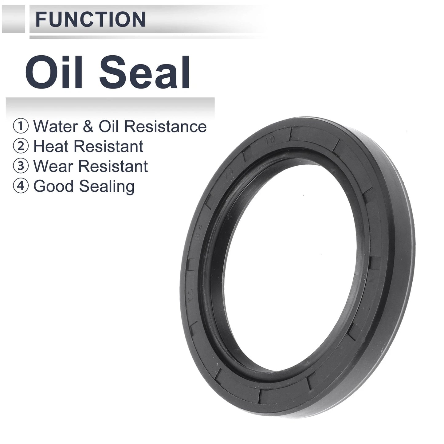 54x75x10mm Oil Seal Rotary Shaft Seal Nitrile Rubber Black