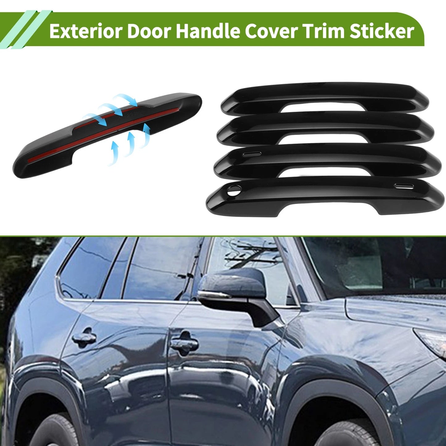 1 set Exterior Door Handle Cover for Toyota Grand Highlander (2023–2024)