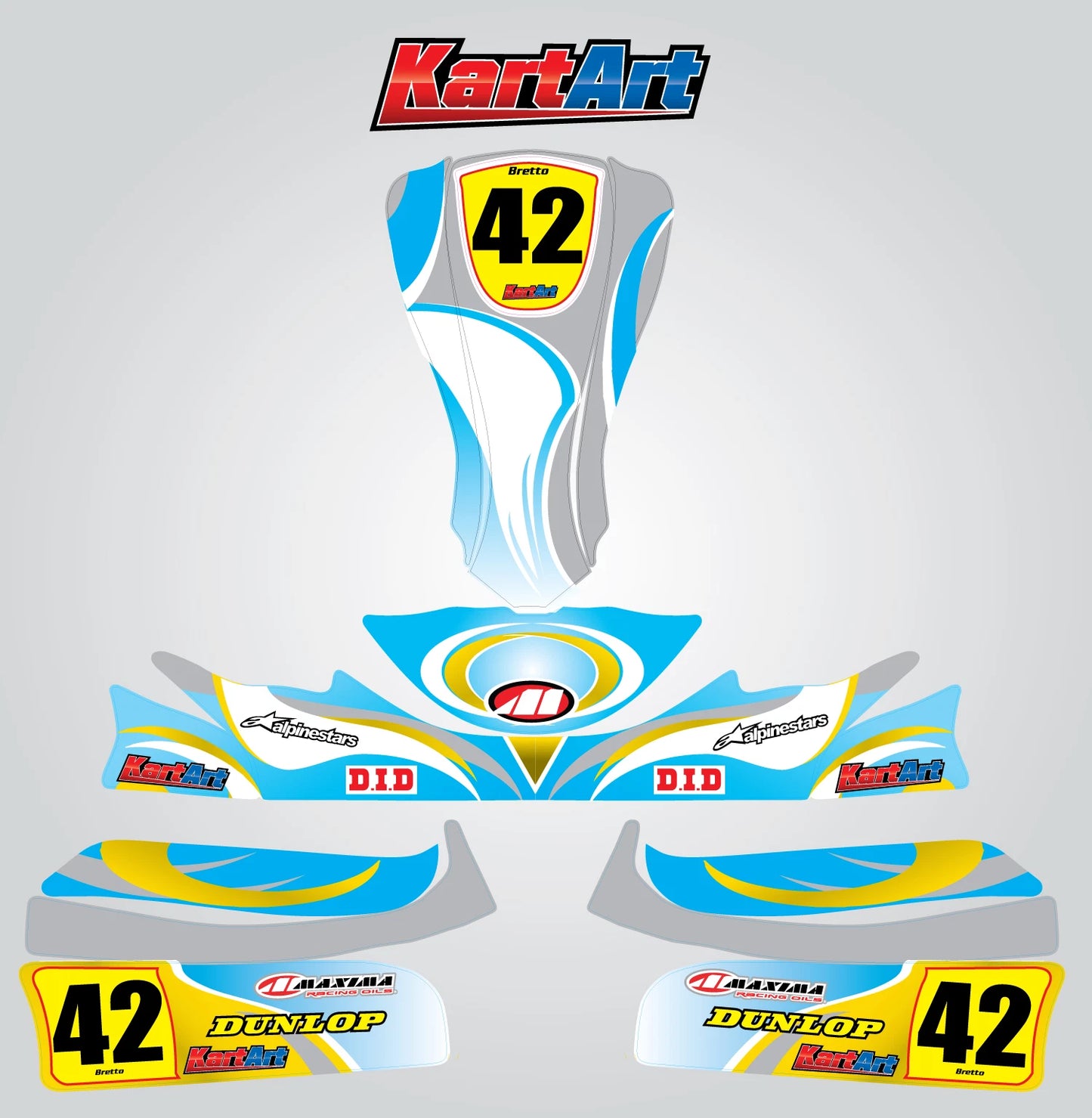 Custom KART ART Sticker Kit for Arrow X3