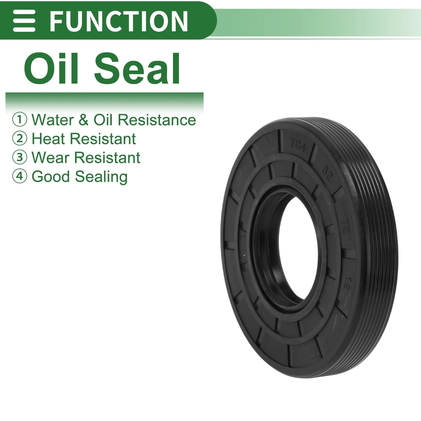 Oil Seal 32x72x12mm Seal Ring Rotary Shaft Seal NBR Rubber High Pressure Black