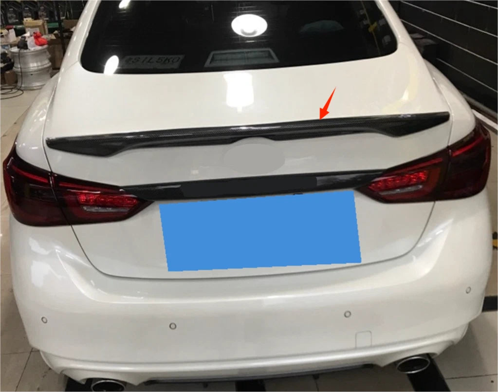 Rear Spoiler Wing for 2014-2024 Infiniti Q50 Glossy Black Sedan