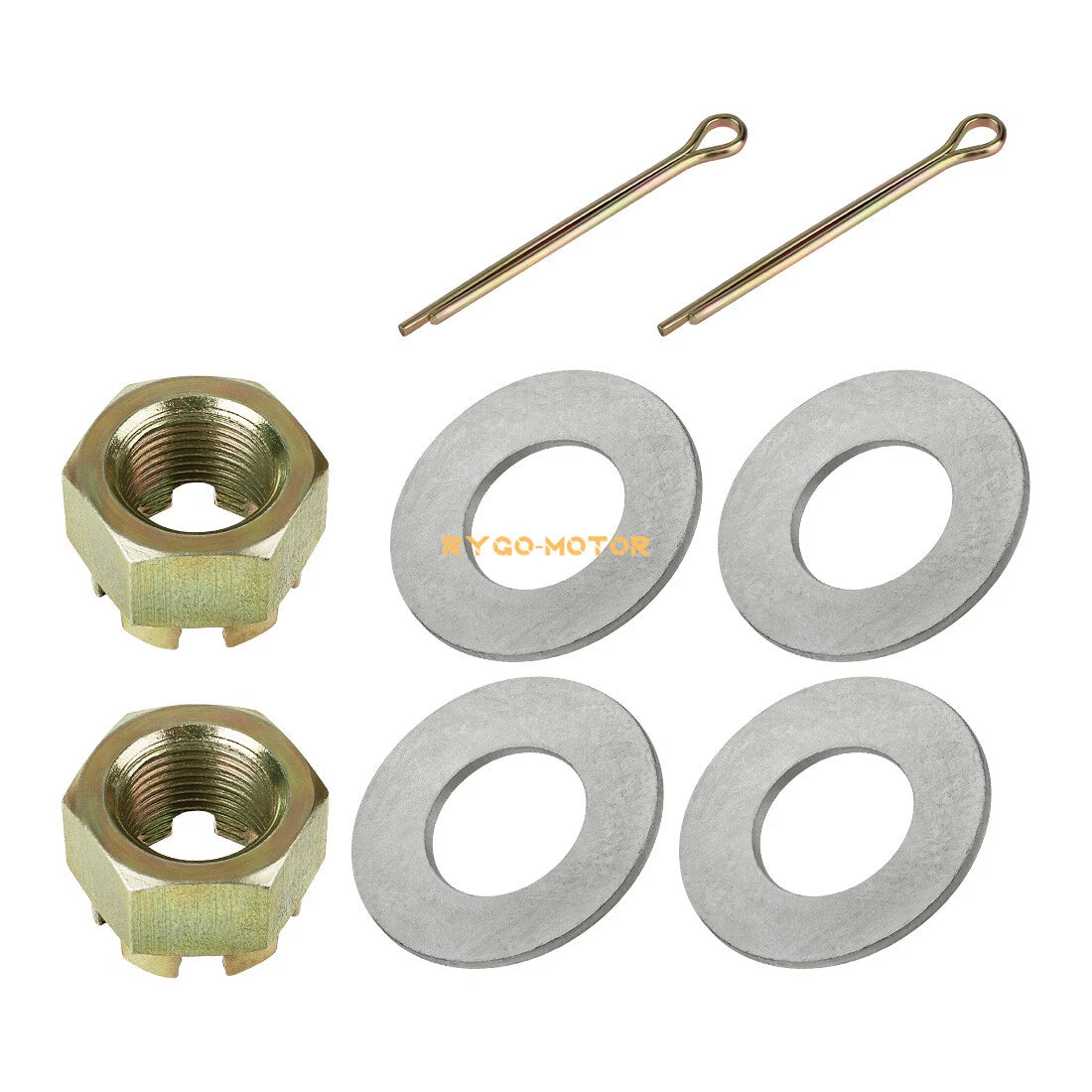 2 x Rear Axle Castle Nut w/ Pin for Polaris Trail Blazer (1990–2013)