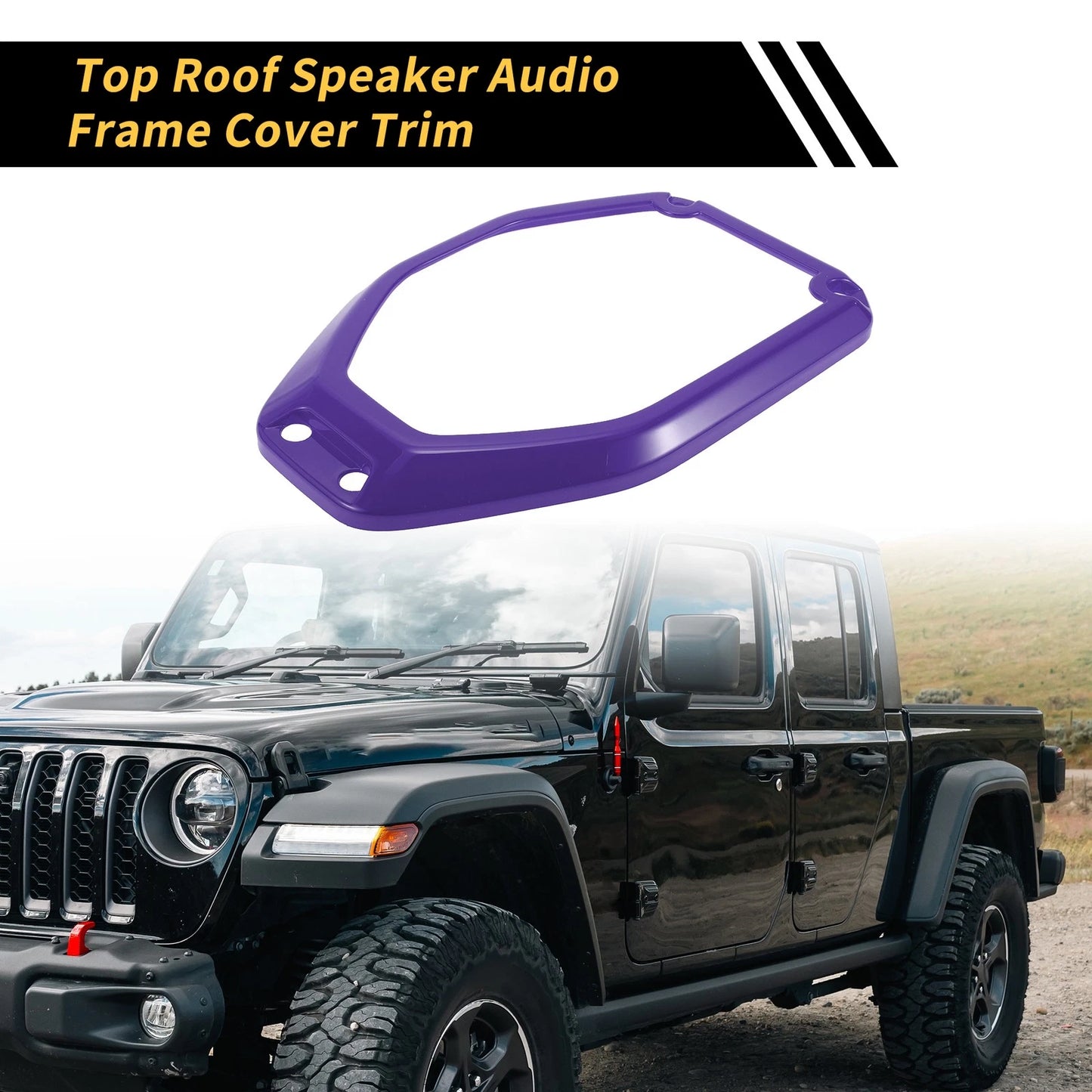 Roof Speaker Audio Frame Cover Trim for Jeep Gladiator JT (2020-2024) - Purple