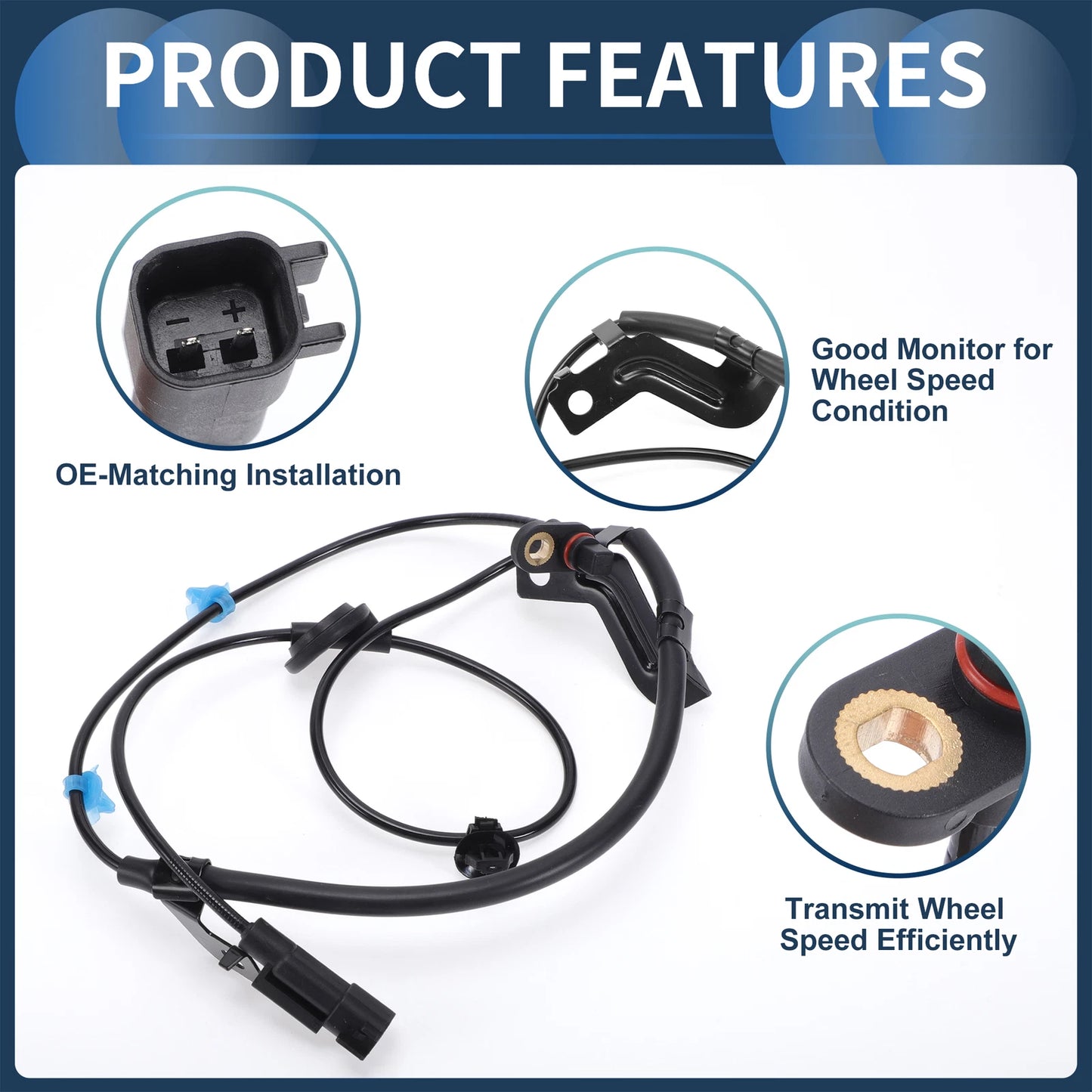 ABS Wheel Speed Sensor for Dodge Avenger Rear Left