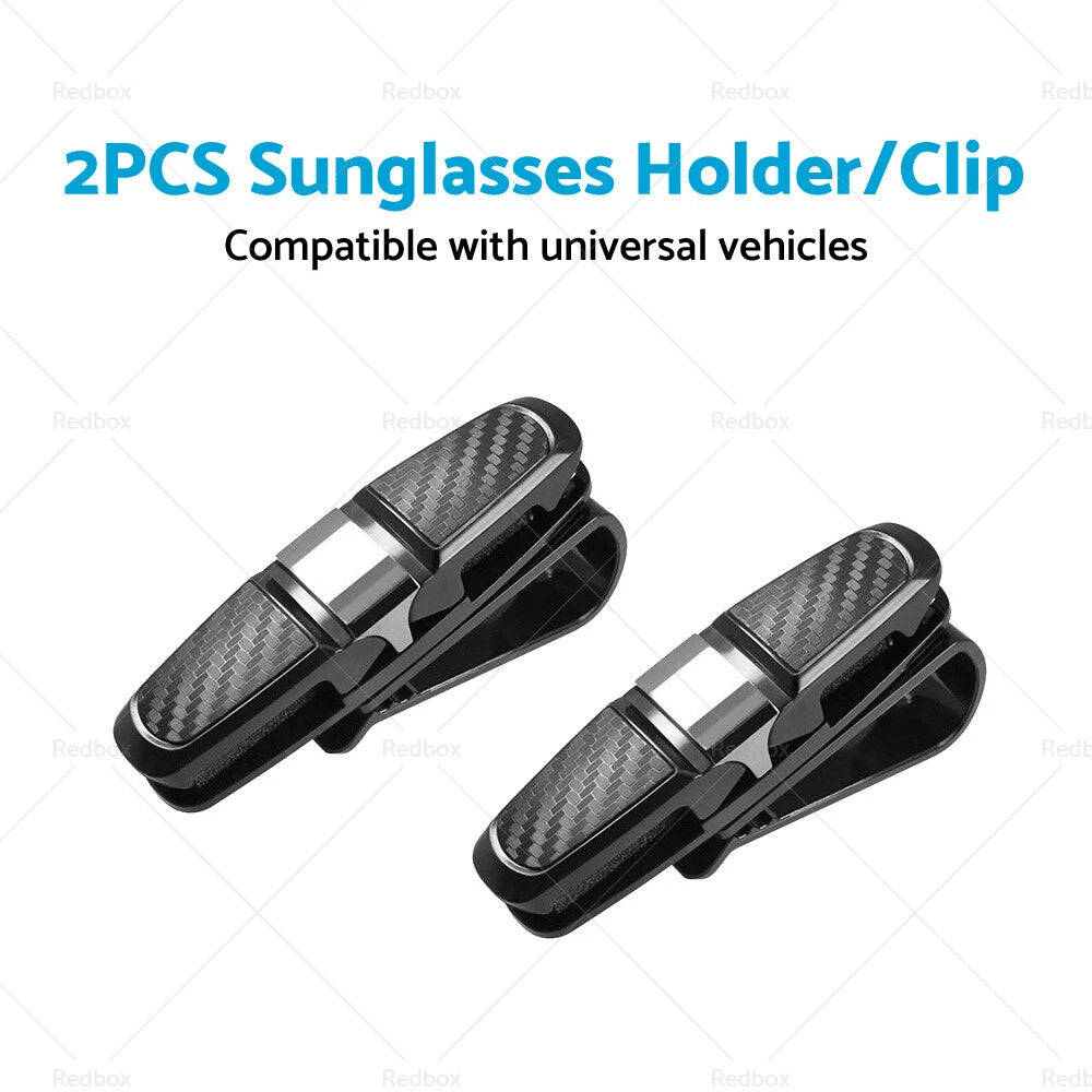 Car Glasses Holder Clip Case for Sunglasses Eyeglasses Ticket Card