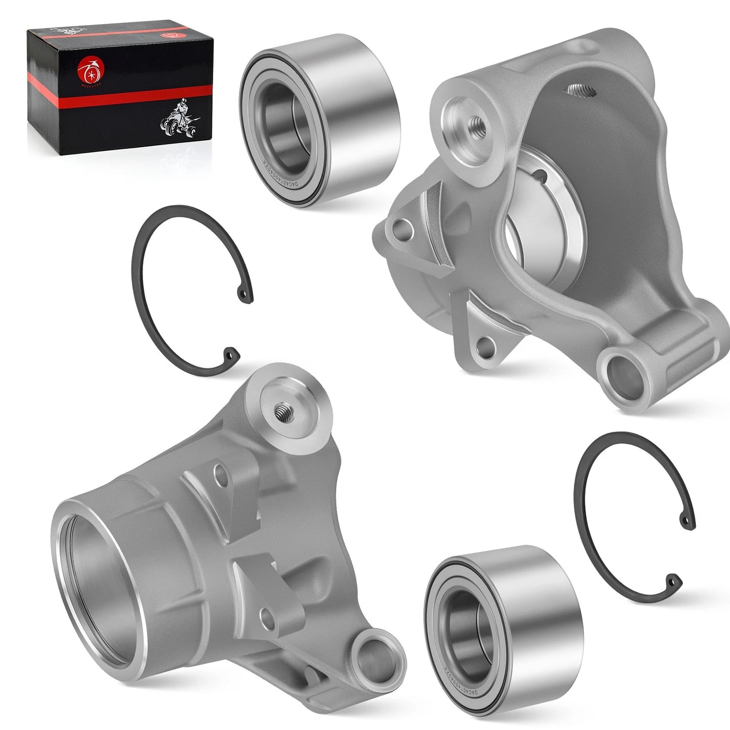2 x Rear Wheel Bearing Carrier & Bearing for Polaris Sportsman 400 450 500 570 800