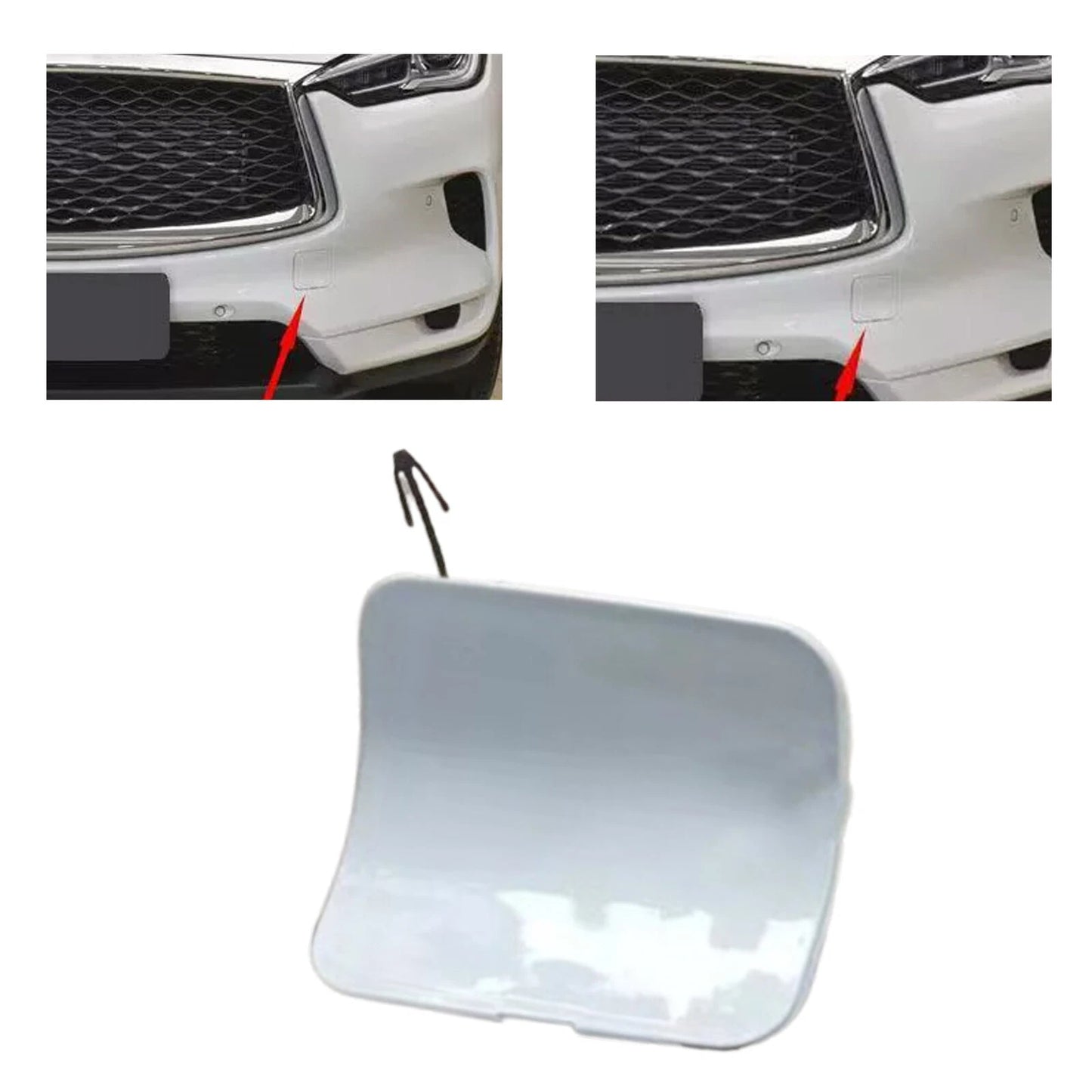 Towing Hook Eye Cover Front Rear Bumper for Infiniti QX50 (2019–2023)