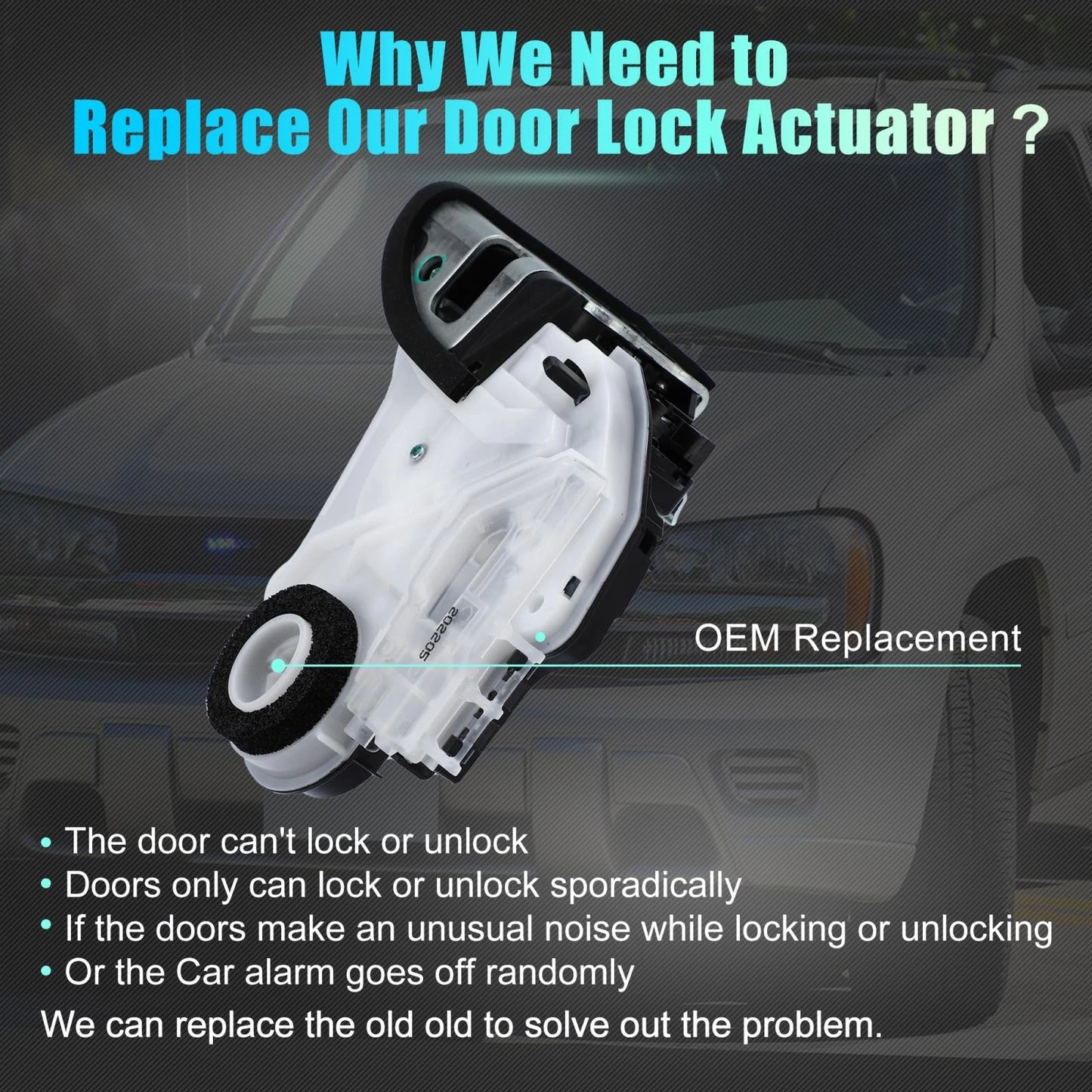 Rear Right Door Lock Actuator Motor for Toyota Sienna (2015–2018)