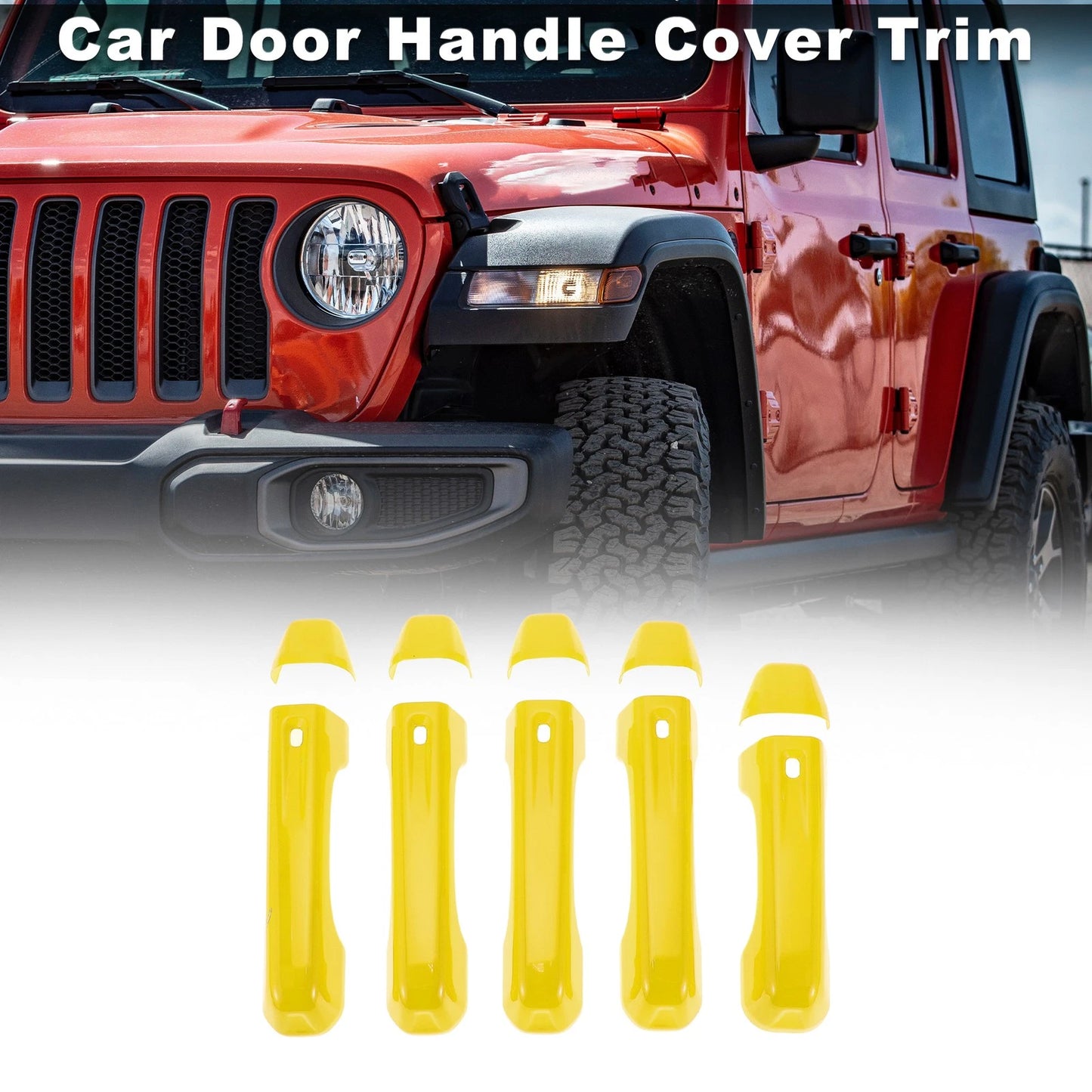 Door Handle Cover Trim for Jeep Wrangler JL JLU (2018-2023) - Yellow