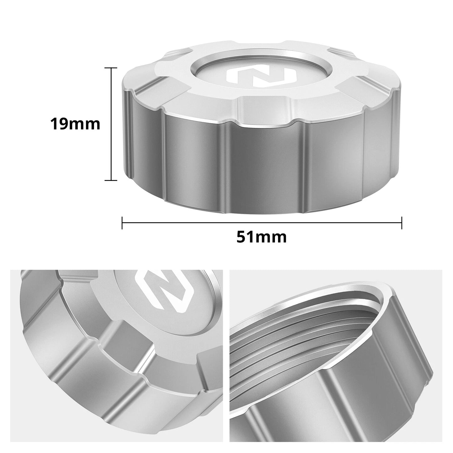 CNC Rear Brake Fluid Reservoir Cap Cover for BMW R1250GS Adventure (2019-2023)