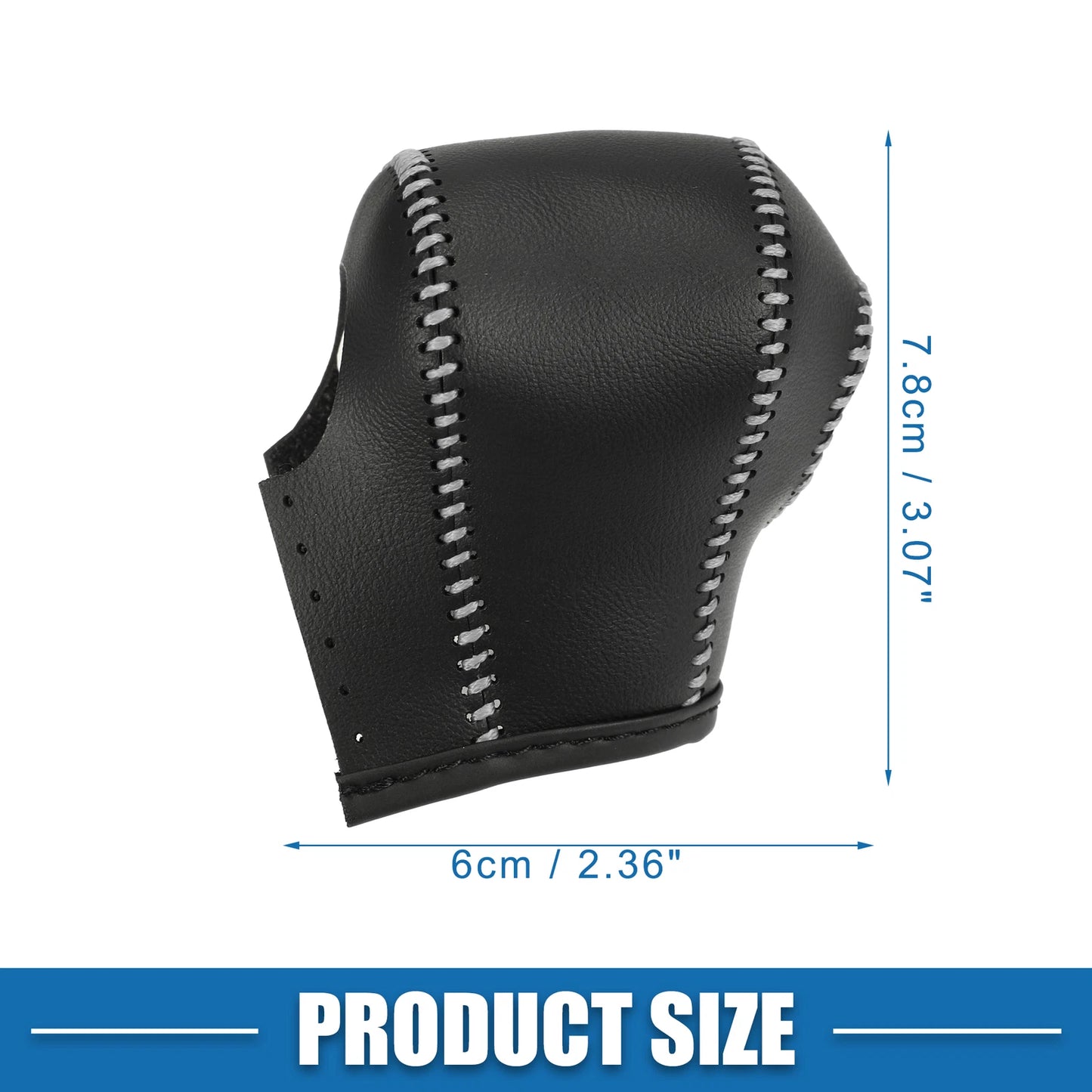 Gear Shifting Knob Cover Trim for Toyota ZWR95W 2022 Faux Leather Black Gray