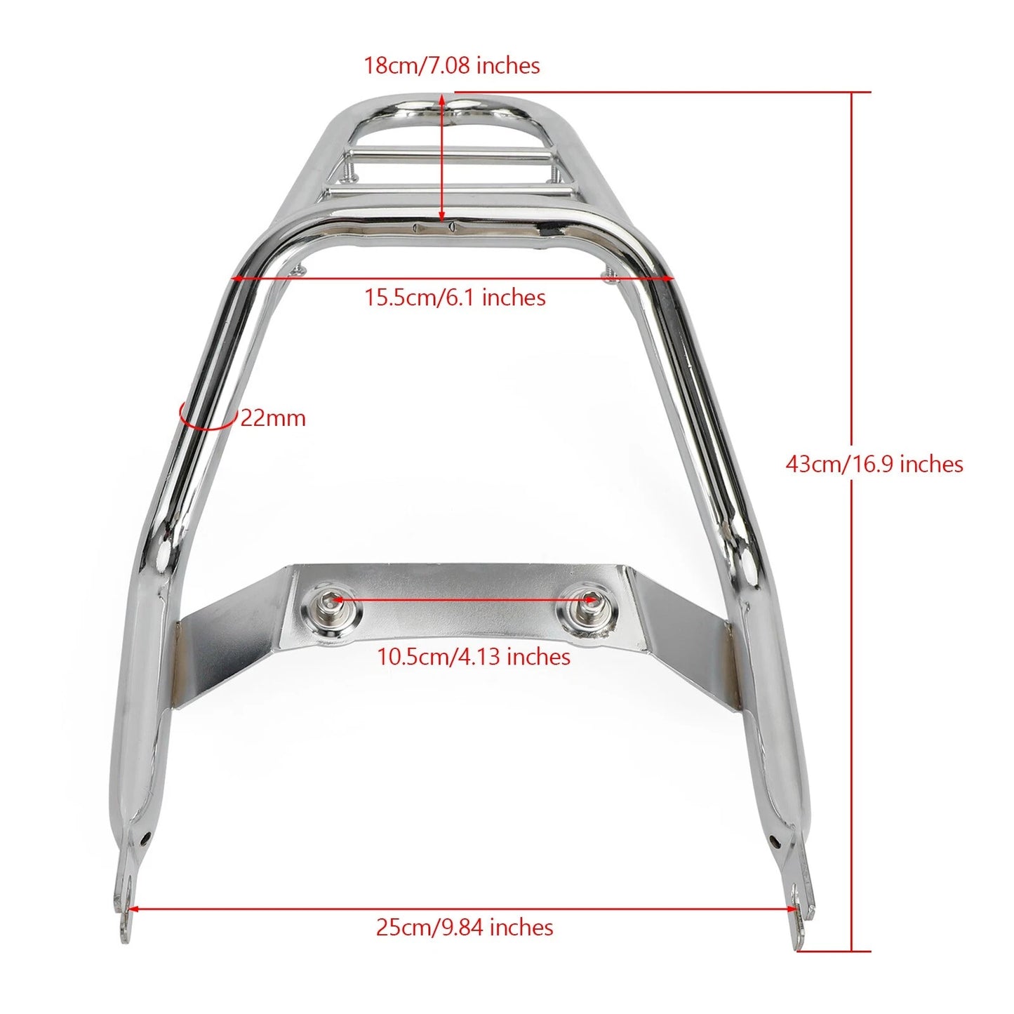 Rear Luggage Rack Chrome for Honda Z 125 M MA Monkey 125 (2018-2024)