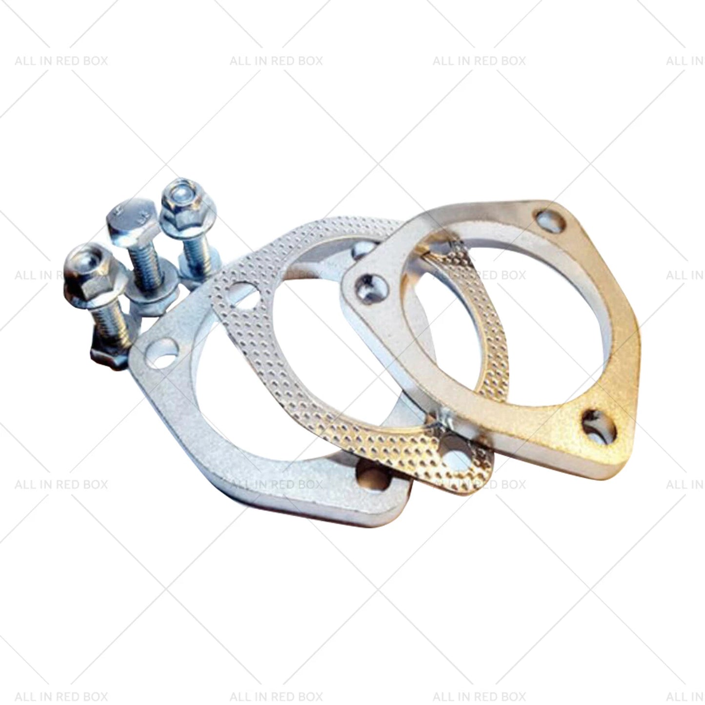 3" Exhaust Flange Plate Gasket 3 Bolt Stainless Steel for Universal