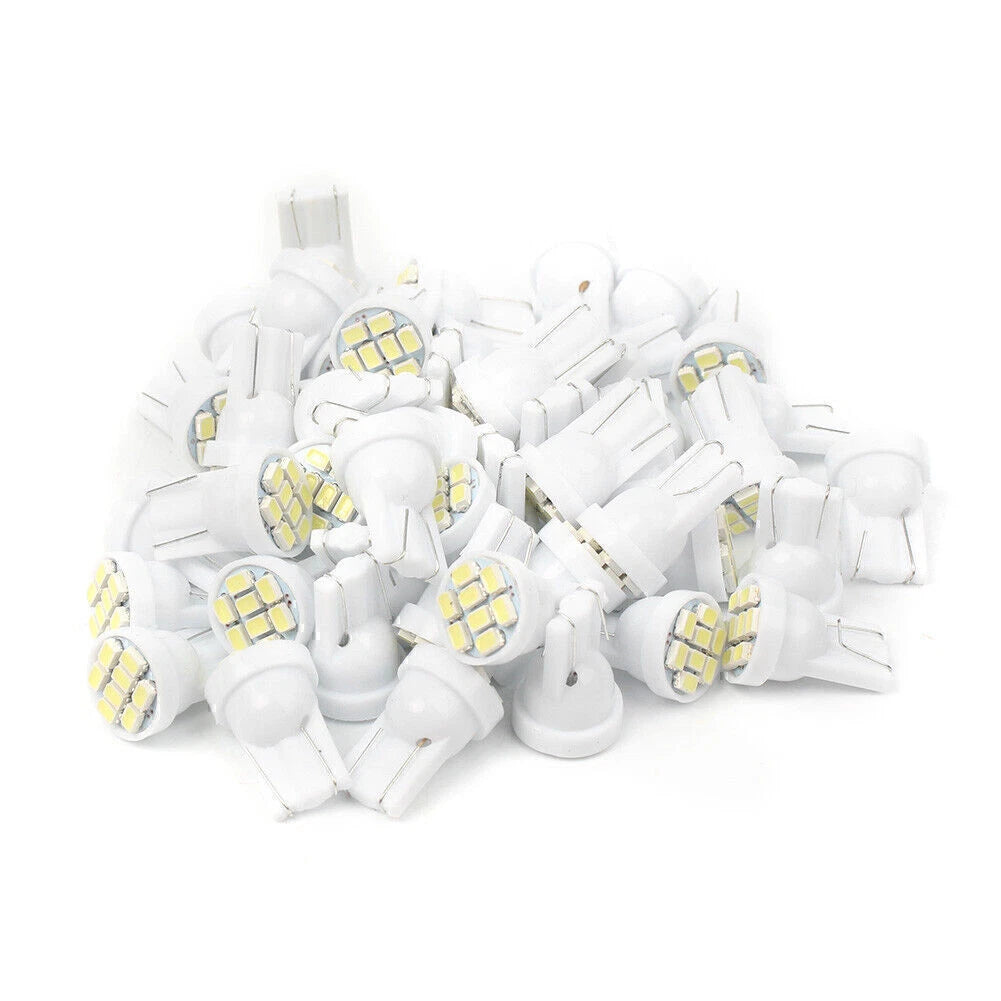 50 x T10 8SMD LED Interior Light Bulbs Super White