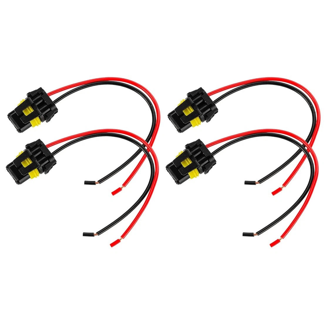2 x 9012 HIR2 Headlight Bulb Plug Connectors for Audi A6 (2012-2018)